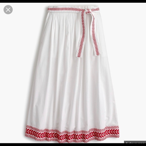 J. Crew Dresses & Skirts - JCrew Embroidered Midi Skirt, NWT!!!
